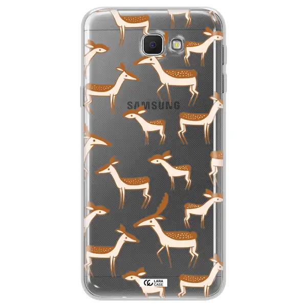 a pattern of deer and fawns Samsung J5 Prime Clear TPU Case