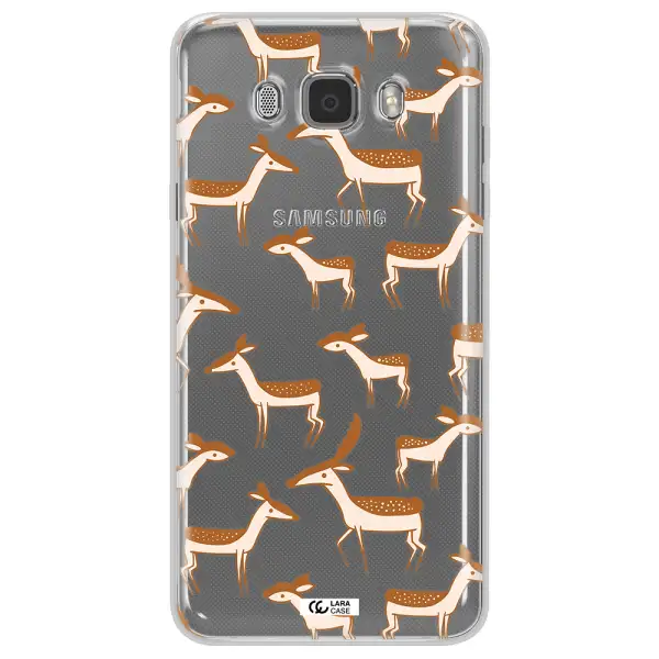 a pattern of deer and fawns Samsung J7 2016 Clear TPU Case