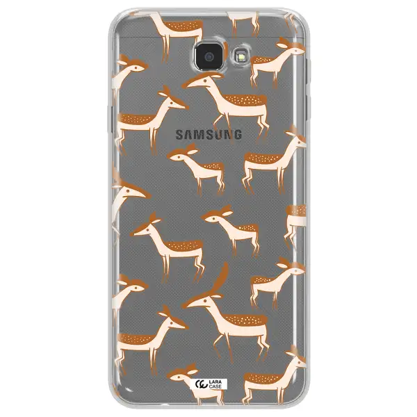 a pattern of deer and fawns Samsung J7 Prim Clear TPU Case