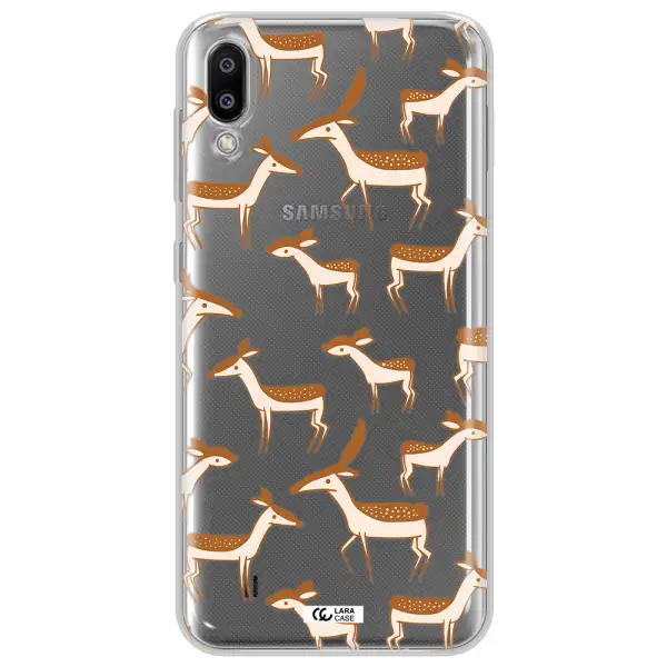 a pattern of deer and fawns Samsung M10 Clear TPU Case