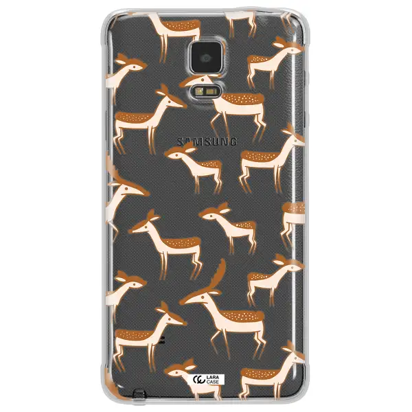 a pattern of deer and fawns Samsung Note 4 Clear TPU Case