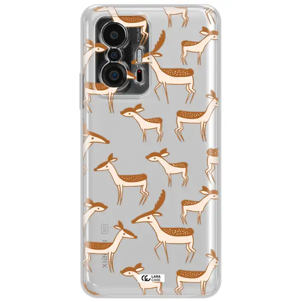 A Pattern Of Deer And Fawns Xiaomi 11T Clear Tpu Case