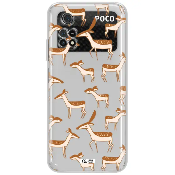A Pattern Of Deer And Fawns Xiaomi Poco M4 Pro 4G Clear Tpu Case