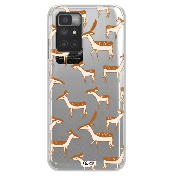 a pattern of deer and fawns Xiaomi Redmi 10 Clear TPU Case