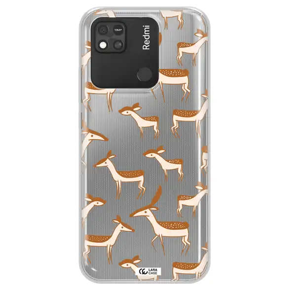 a pattern of deer and fawns Xiaomi Redmi 10A Clear TPU Case
