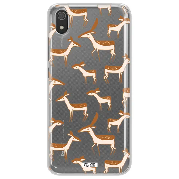 a pattern of deer and fawns Xiaomi Redmi 7A Clear TPU Case