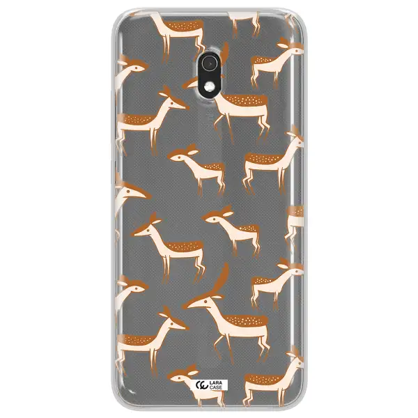 a pattern of deer and fawns Xiaomi Redmi 8A Clear TPU Case