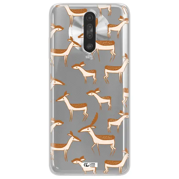a pattern of deer and fawns Xiaomi Redmi K30 Clear TPU Case