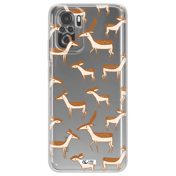 A Pattern Of Deer And Fawns Xiaomi Redmi Note 10S Clear Tpu Case