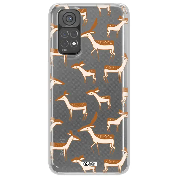 a pattern of deer and fawns Xiaomi Redmi Note 11 Clear TPU Case
