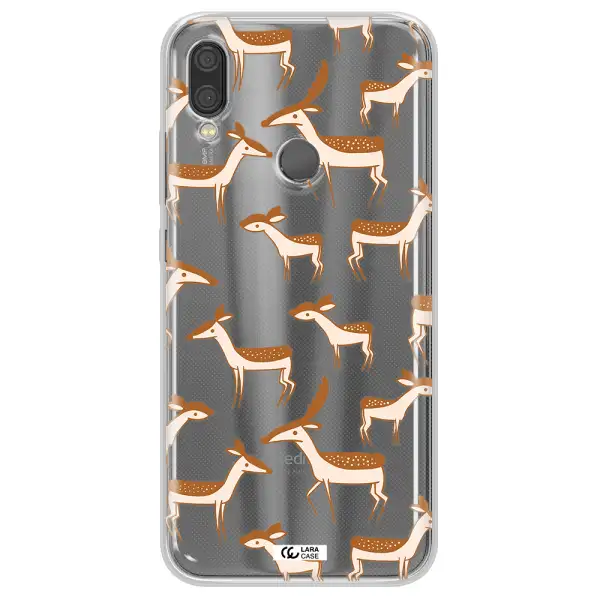 a pattern of deer and fawns Xiaomi Redmi Note 7 Clear TPU Case