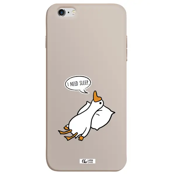 a cartoon of a duck with a pillow Apple iPhone 6S Silicone Stone Case