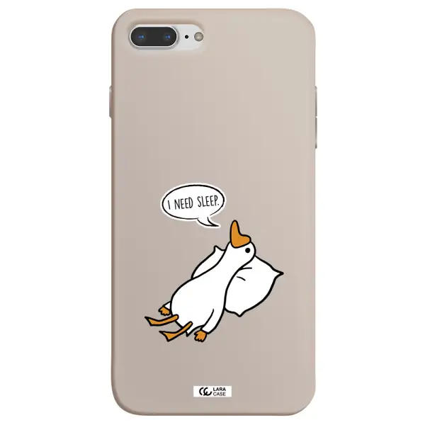 a cartoon of a duck with a pillow Apple iPhone 8 plus Silicone Stone Case