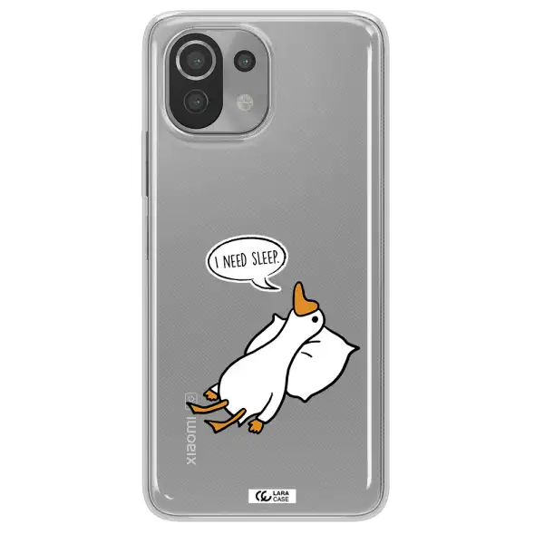 a cartoon of a duck with a pillow Xiaomi Mi 11 Lite Clear TPU Case