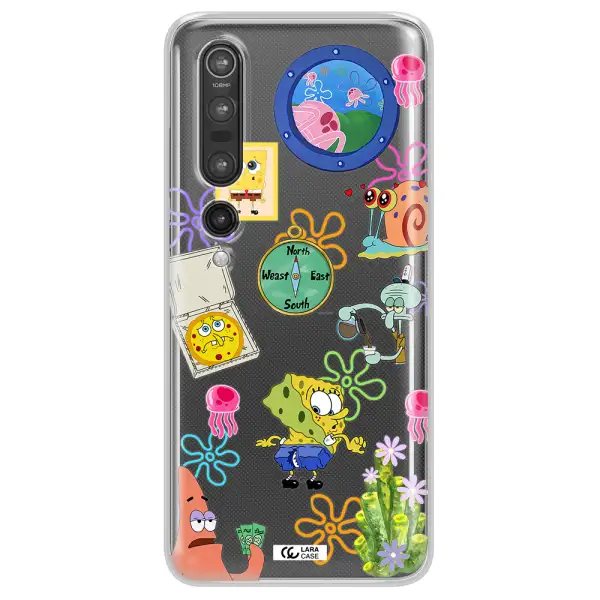 a collection of cartoon characters Xiaomi Mi 10 Pro Clear TPU Case