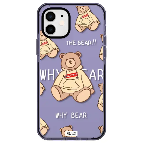 a pattern of a teddy bear Apple iPhone 11 impact Lilac Case