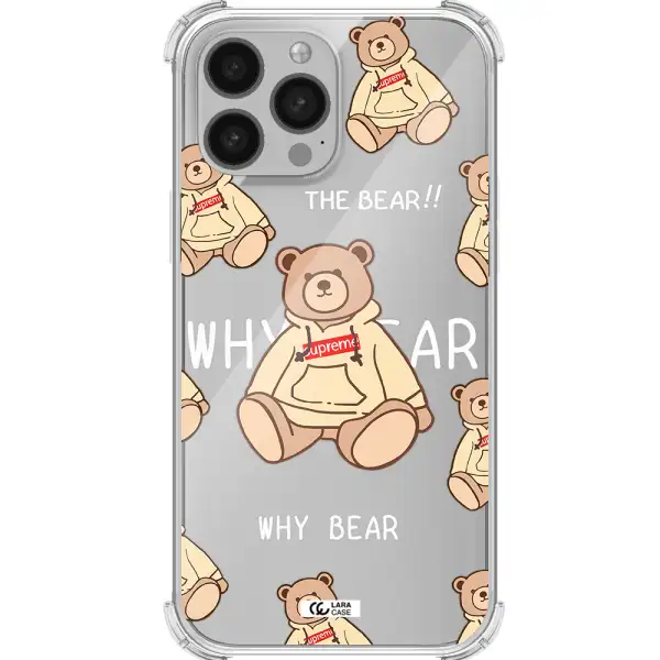 a pattern of a teddy bear Apple iPhone 13 Pro Max Clear PC Case
