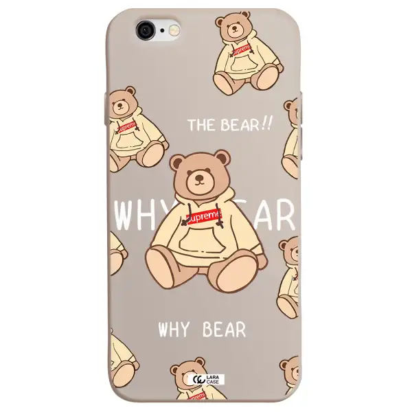 a pattern of a teddy bear Apple iPhone 6 Silicone Stone Case