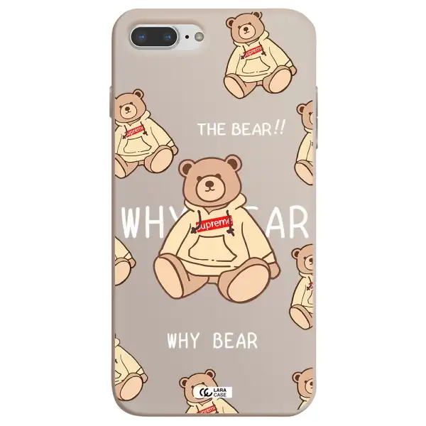 a pattern of a teddy bear Apple iPhone 7 plus Silicone Stone Case