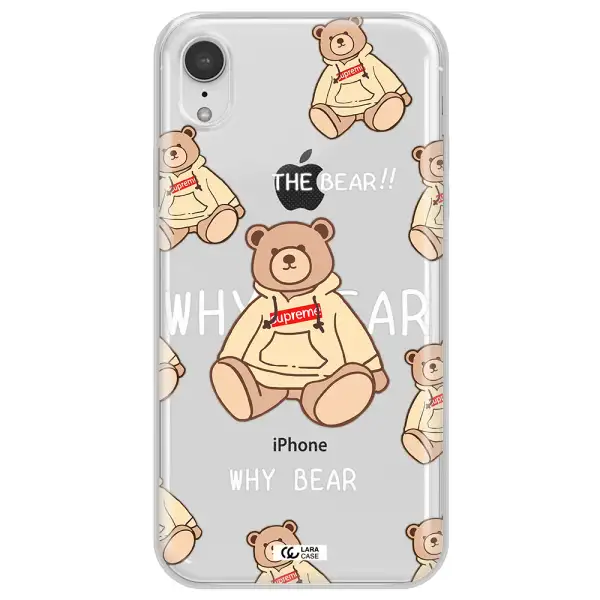 A Pattern Of A Teddy Bear Apple Iphone Xr Clear Tpu Case