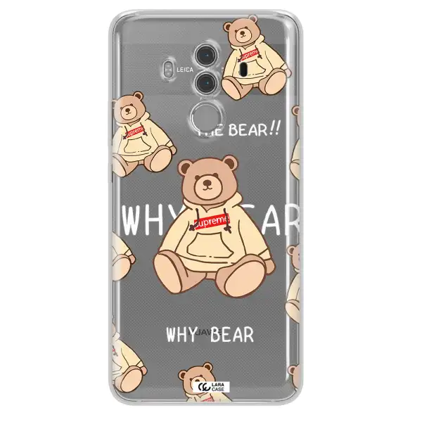 A Pattern Of A Teddy Bear Huawei Mate 10 Pro Clear Tpu Case