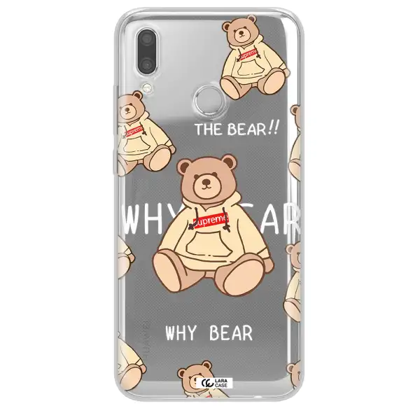 A Pattern Of A Teddy Bear Huawei P Smart 2019 Clear Tpu Case