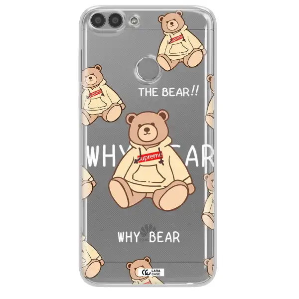 A Pattern Of A Teddy Bear Huawei P Smart Clear Tpu Case