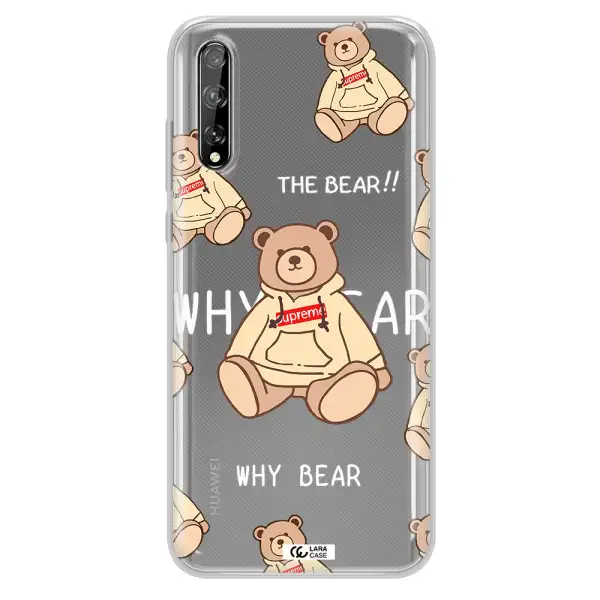 A Pattern Of A Teddy Bear Huawei P Smart S Clear Tpu Case