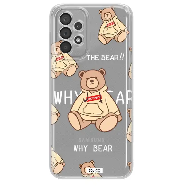 A Pattern Of A Teddy Bear Samsung A23 5G Clear Tpu Case