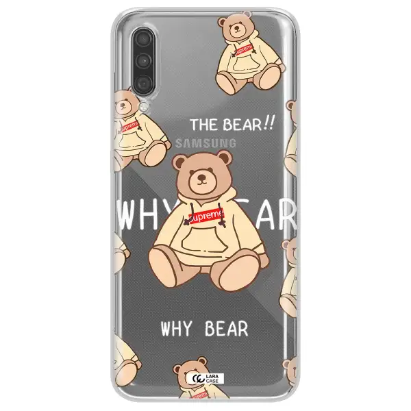 A Pattern Of A Teddy Bear Samsung A30S Clear Tpu Case