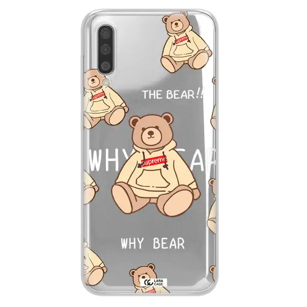 A Pattern Of A Teddy Bear Samsung A50S Clear Tpu Case