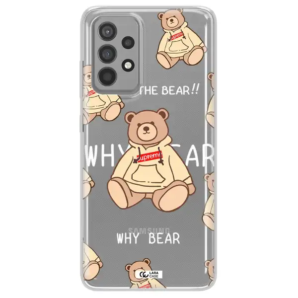 A Pattern Of A Teddy Bear Samsung A52 Clear Tpu Case