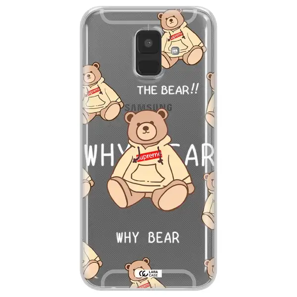 A Pattern Of A Teddy Bear Samsung A6 Clear Tpu Case