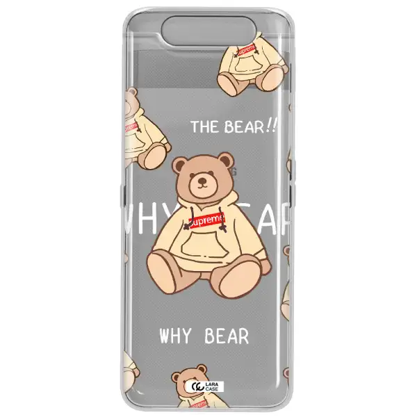 A Pattern Of A Teddy Bear Samsung A80 Clear Tpu Case