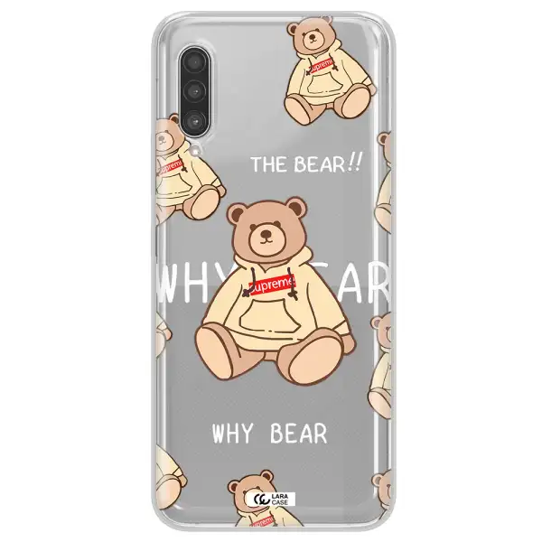 A Pattern Of A Teddy Bear Samsung A90 Clear Tpu Case
