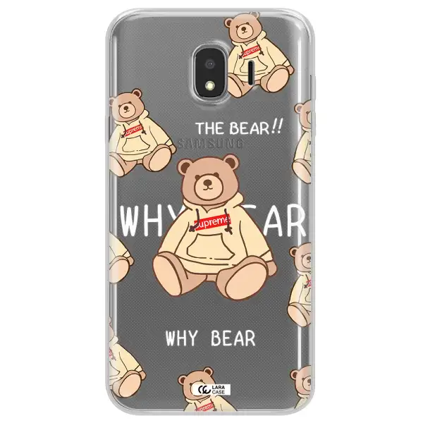 A Pattern Of A Teddy Bear Samsung J4 Clear Tpu Case