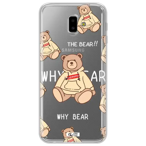 A Pattern Of A Teddy Bear Samsung J6 Plus Clear Tpu Case