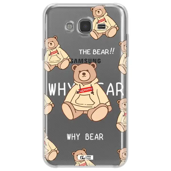 A Pattern Of A Teddy Bear Samsung J7 Core Clear Tpu Case