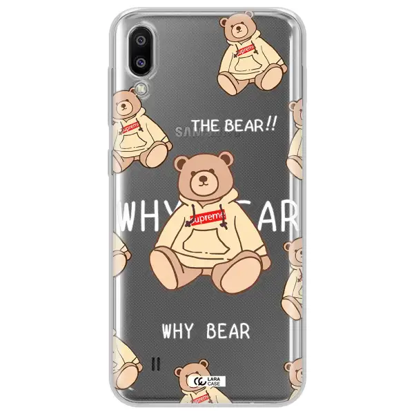 A Pattern Of A Teddy Bear Samsung M10 Clear Tpu Case