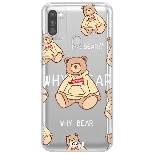 A Pattern Of A Teddy Bear Samsung M11 Clear Tpu Case