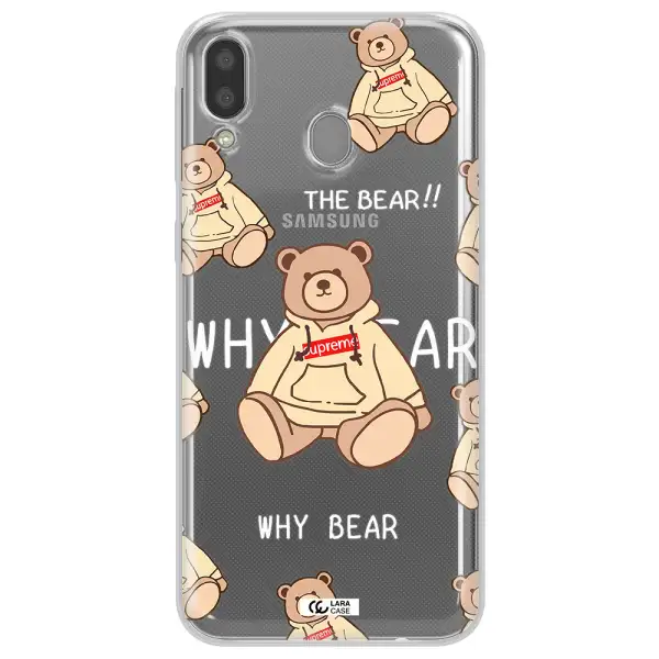 A Pattern Of A Teddy Bear Samsung M20 Clear Tpu Case