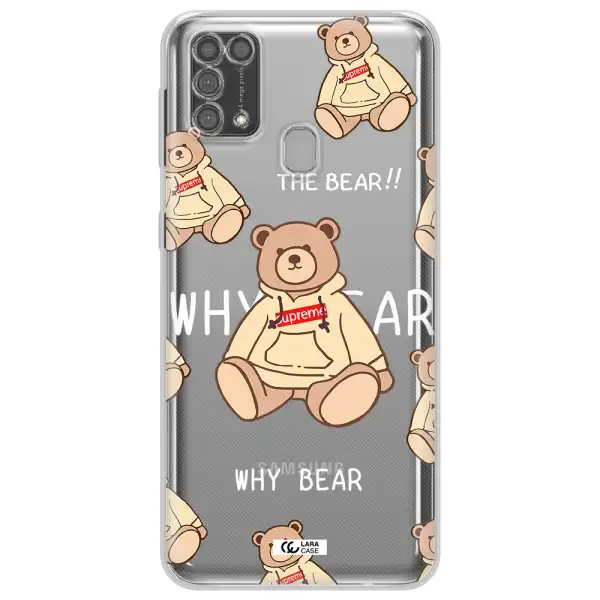 A Pattern Of A Teddy Bear Samsung M31 Clear Tpu Case