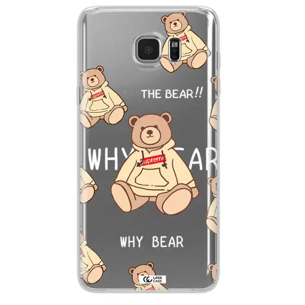 A Pattern Of A Teddy Bear Samsung Note 5 Clear Tpu Case