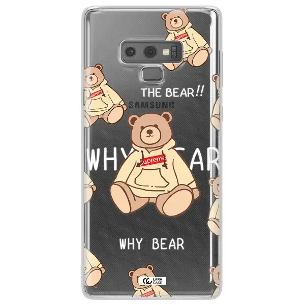 A Pattern Of A Teddy Bear Samsung Note 9 Clear Tpu Case