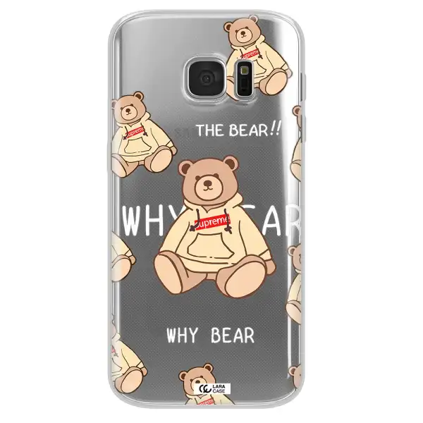A Pattern Of A Teddy Bear Samsung S 7 Clear Tpu Case