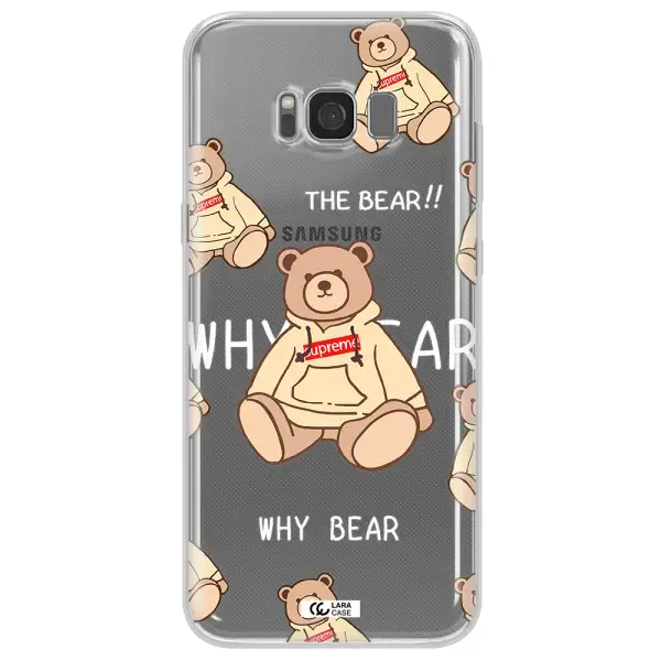A Pattern Of A Teddy Bear Samsung S8 Clear Tpu Case