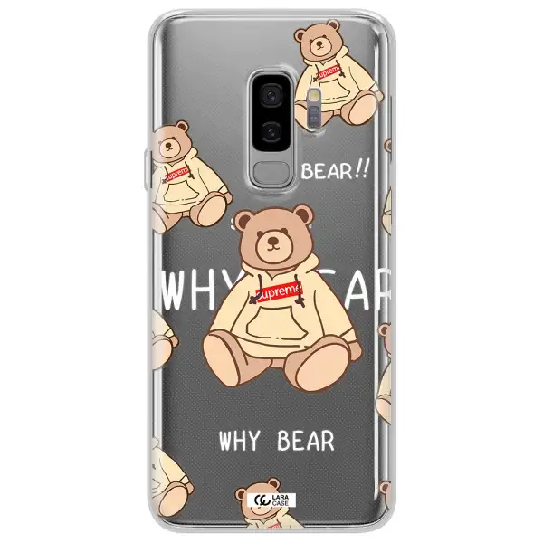 A Pattern Of A Teddy Bear Samsung S9 Plus Clear Tpu Case