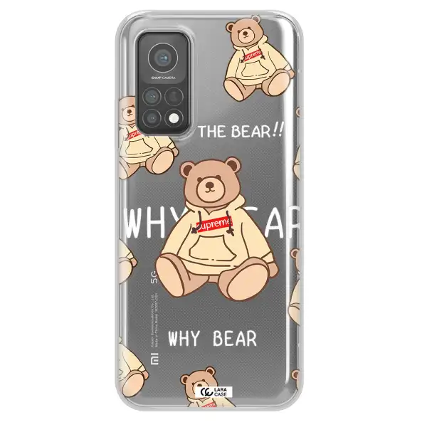 A Pattern Of A Teddy Bear Xiaomi Mi 10 T Pro Clear Tpu Case