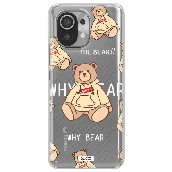 A Pattern Of A Teddy Bear Xiaomi Mi 11 Clear Tpu Case
