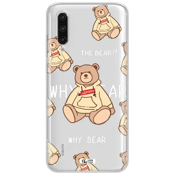 A Pattern Of A Teddy Bear Xiaomi Mi 9 Lite Clear Tpu Case